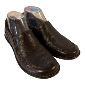 b.o.c. Born Brown Leather loafers women's 7.5 casual comfort slip on shoes